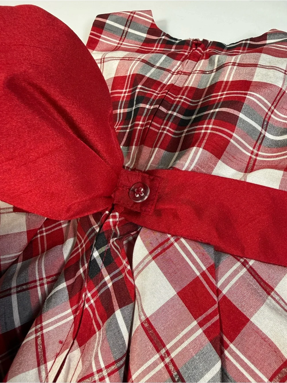 GYMBOREE Girls Holiday Cheer Plaid Tartan Party Dress 5 Christmas‎ Tulle Red Bow